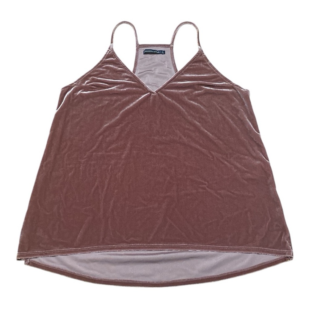 Abercrombie & Fitch Velevt Cami Size L Mauve/Dusty Rose, Layering Top Shimmer